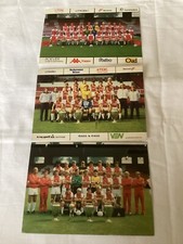 3 OFFICIAL FOOTBALL POSTCARDS AJAX TEAM AMSTERDAM WITH FOOTBALLERS AUTOGRAPHS