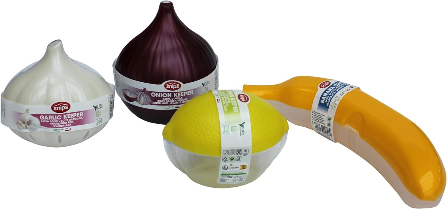 Snips, Set 4 Contenitori Frigo Salva Freschezza, per Alimenti,...