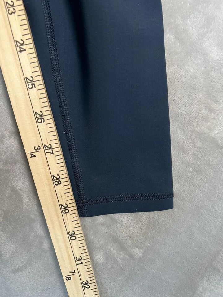 ALO Yoga Warrior Leggings Womens High Waisted Ripped Navy Blue Size Small - Image 4 of 4