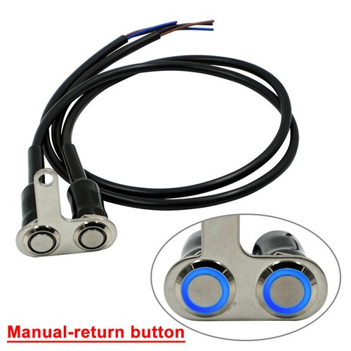 12V LED Switch Handlebar Adjustable Mount Waterproof Switch Universal left blue - Picture 1 of 2