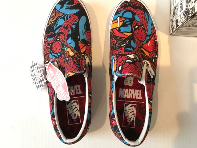 vans slip on spiderman
