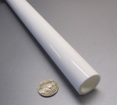 Acrylic Tube White 7328 Extruded  1.00'' OD x .750'' ID x .125'' Wall x 72'' Length