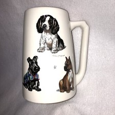 Edwin Megargee Mug Boxer Scottish Terrier Springer Spaniel Made in USA Vintage