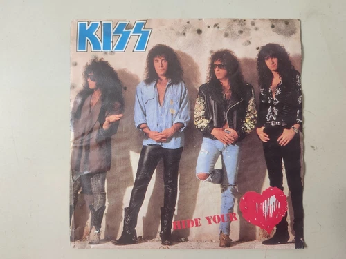 KISS RARE 1989 Hide Your Heart Import 45 German 7" Vinyl Pic Sleeve 876 147-7