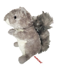 Aurora NUTTY Gray Squirrel Plush Mini Flopsie 7" Realistic Animal Grey Stuffed