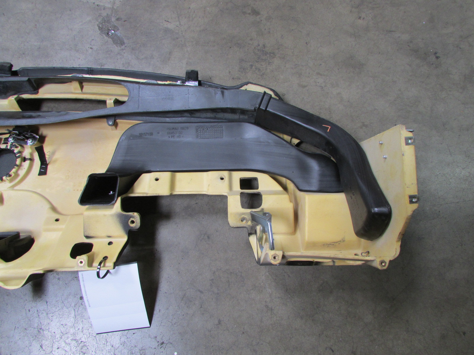 Ferrari 599 GTB, Upper Dash Panel, Black, Leather, Used, Damaged, P/N 69137100