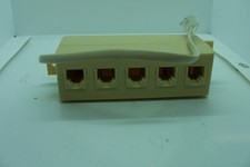 5-WAY TELEPHONE LINE JACK PLUG OUTLET SOCKET SPLITTER ADAPTER Short Cord