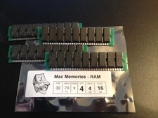 4x 4MB 30-Pin 9-chip 70ns Parity FPM Memory SIMMs 16MB Apple RAM Macintosh II