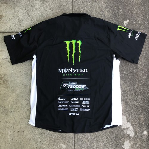Monster Energy Team Tedder Racing Corsa Shirt Snap Button 2XL Hot Shoppe Designs - Picture 11 of 14