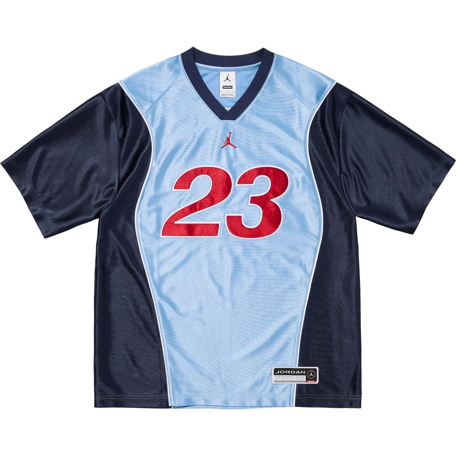 Maillot d'échauffement Supreme Jordan bleu clair (taille S, moyenne)