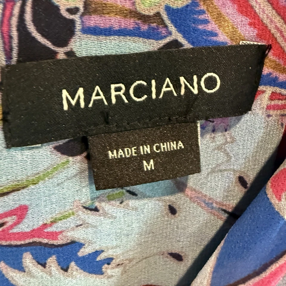 Marciano By Guess Flowing Maxi Dress Tropical Floral Resort Chain | Medium M - Image 2 of 4