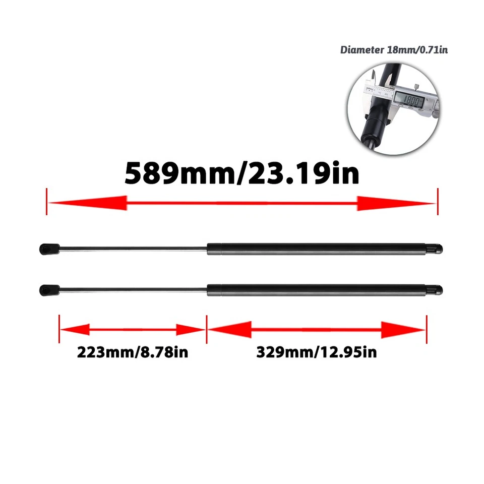 2Pcs Front Hood Gas Struts Lift Support For Mercedes-Benz GL320 GL350 GL450 Foto 3 de 4