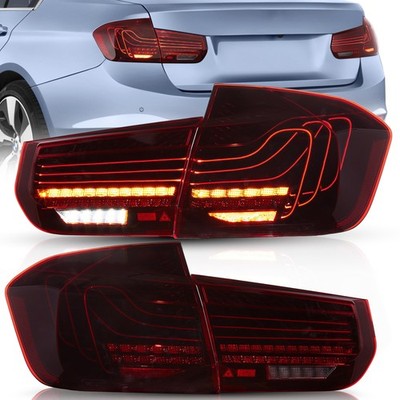 VLAND Red LED Laser Tail Lights w/Sequential Indicator For 2012-2018 BMW 3-Serie