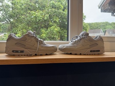 Original Nike Herren Damen Air Max 90 Leder Grau Sneaker CN8490 001