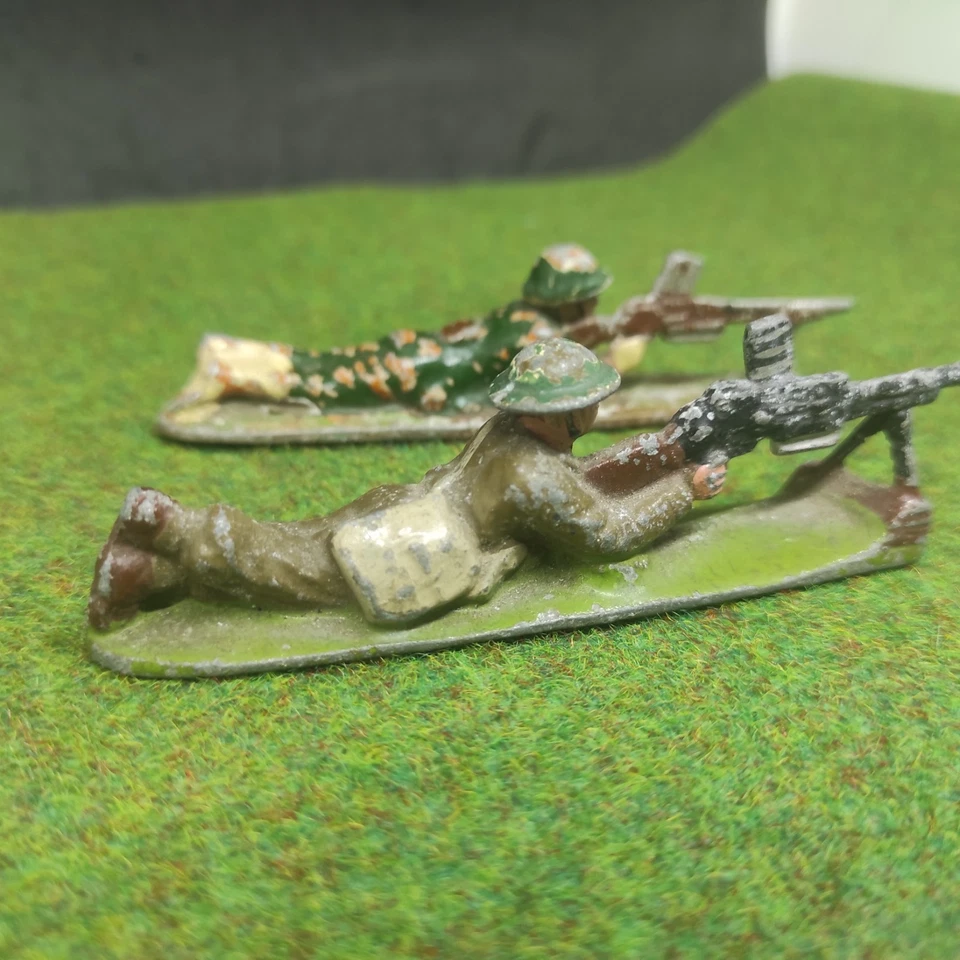 Quiralu 2 soldats avec mitrailleuse militaire WWII - Photo 2/4