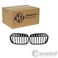 Diederichs KÜHlergrill Sport Grill Nieren Schwarz Matt Passend FüR BMW X1 F48