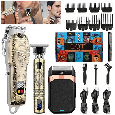 Hair Clipper and Trimmer Set Barber Clippers Set for Men, Professional Kit Beard
