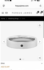 Fergus James 925 Sterling Silver Men’s Wedding Band with Genuine Diamonds | Neve
