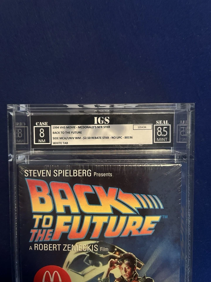 1994 Back To The Future Sealed VHS McDonald’s Promo Original IGS Graded 8.5 Mint - Image 3 of 4