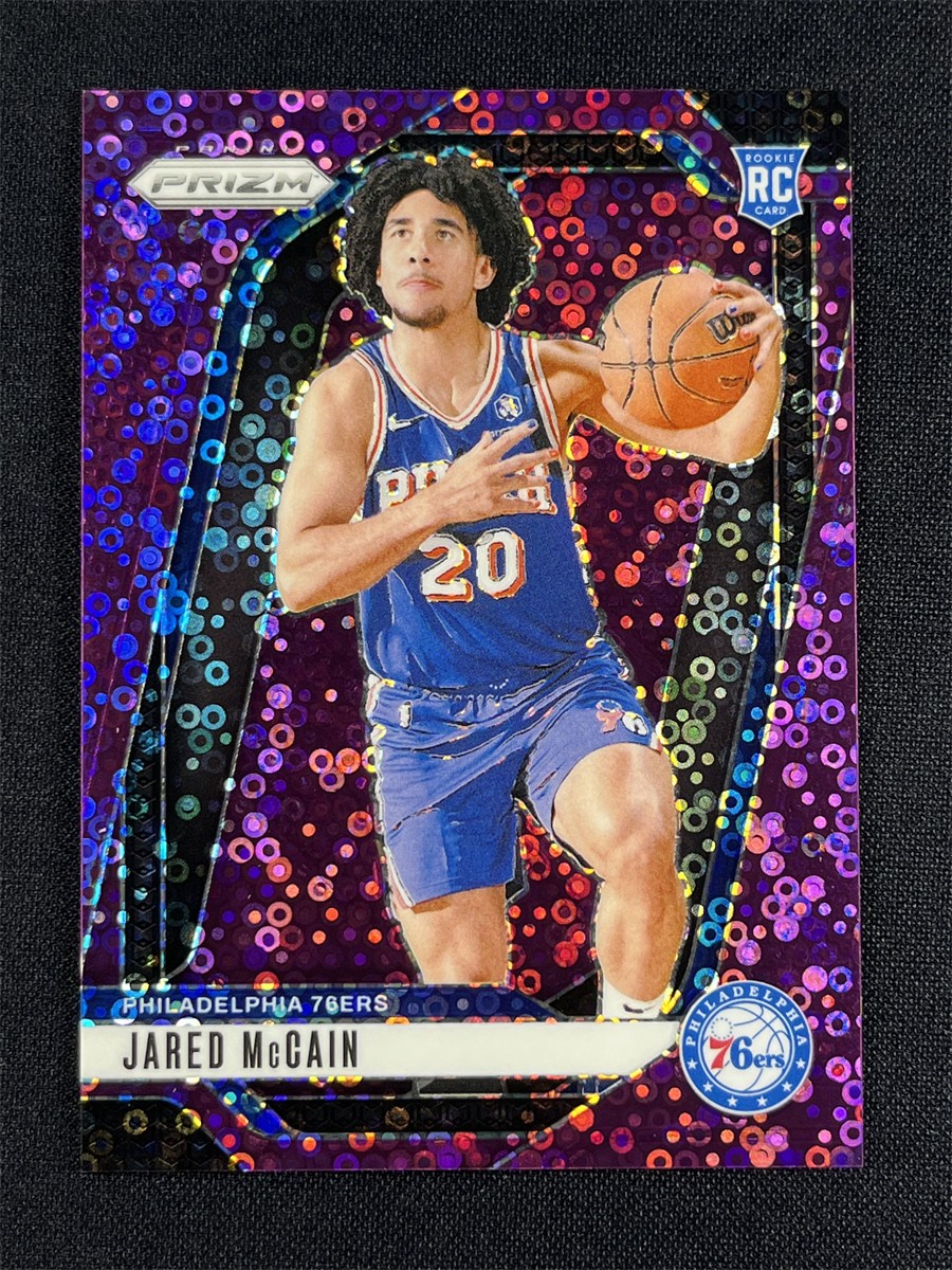 2024-25 Panini Prizm Fast Break Jared Mccain #222 Purple Disco Rookie RC /75