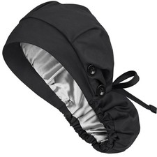 Ponytail Scrub Cap Satin Lined Womens Nurse Hat Silk Surgical Bouffant Bonnet...