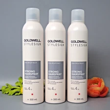 3 PACK Goldwell StyleSign Hold 4 Strong Hairspray 300ml