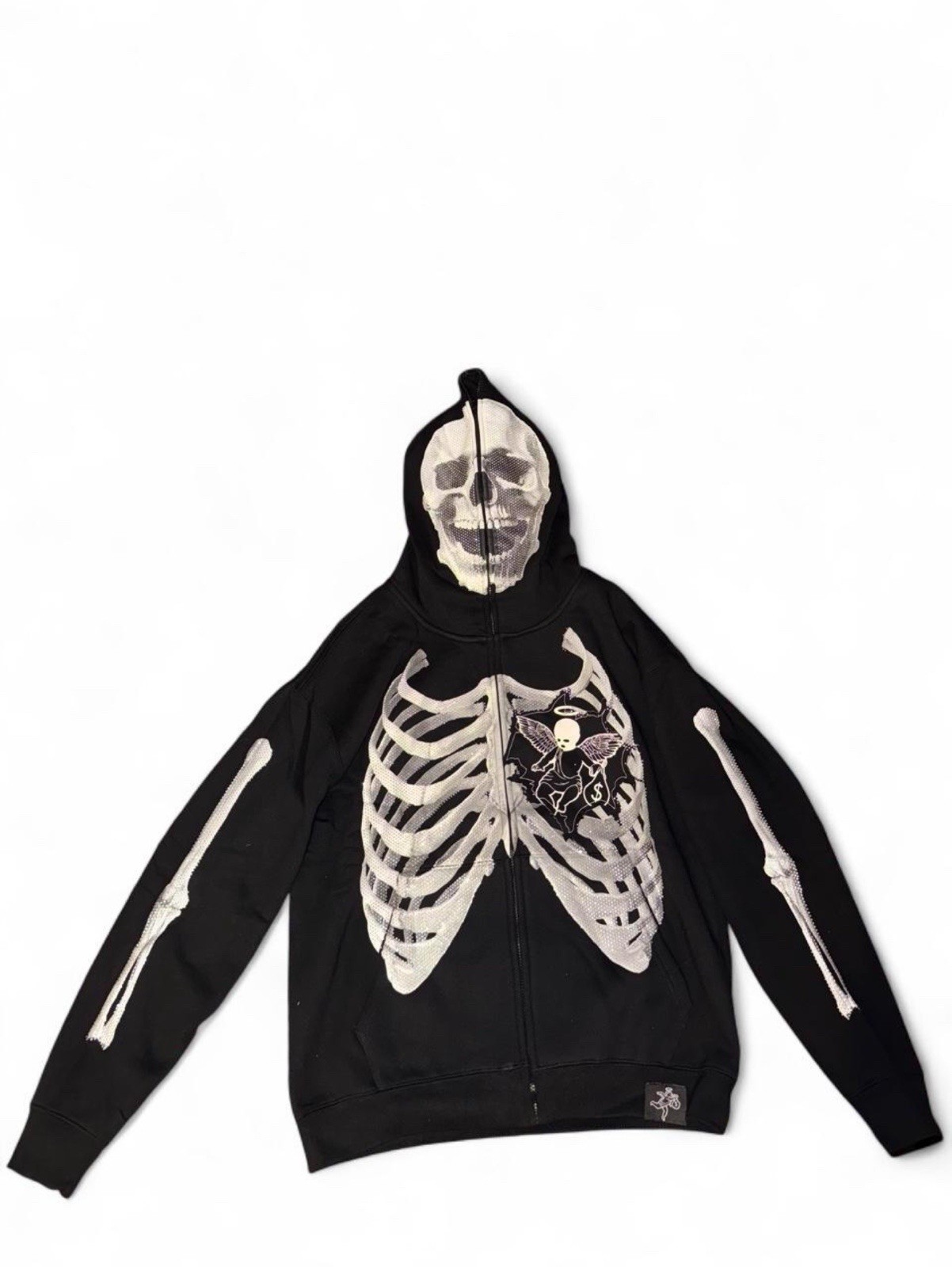 Skeleton Angel Zip-Up Hoodie