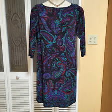 Lauren Ralph Lauren Ladies Beautiful Geometric Multicolor Dress - Size 14