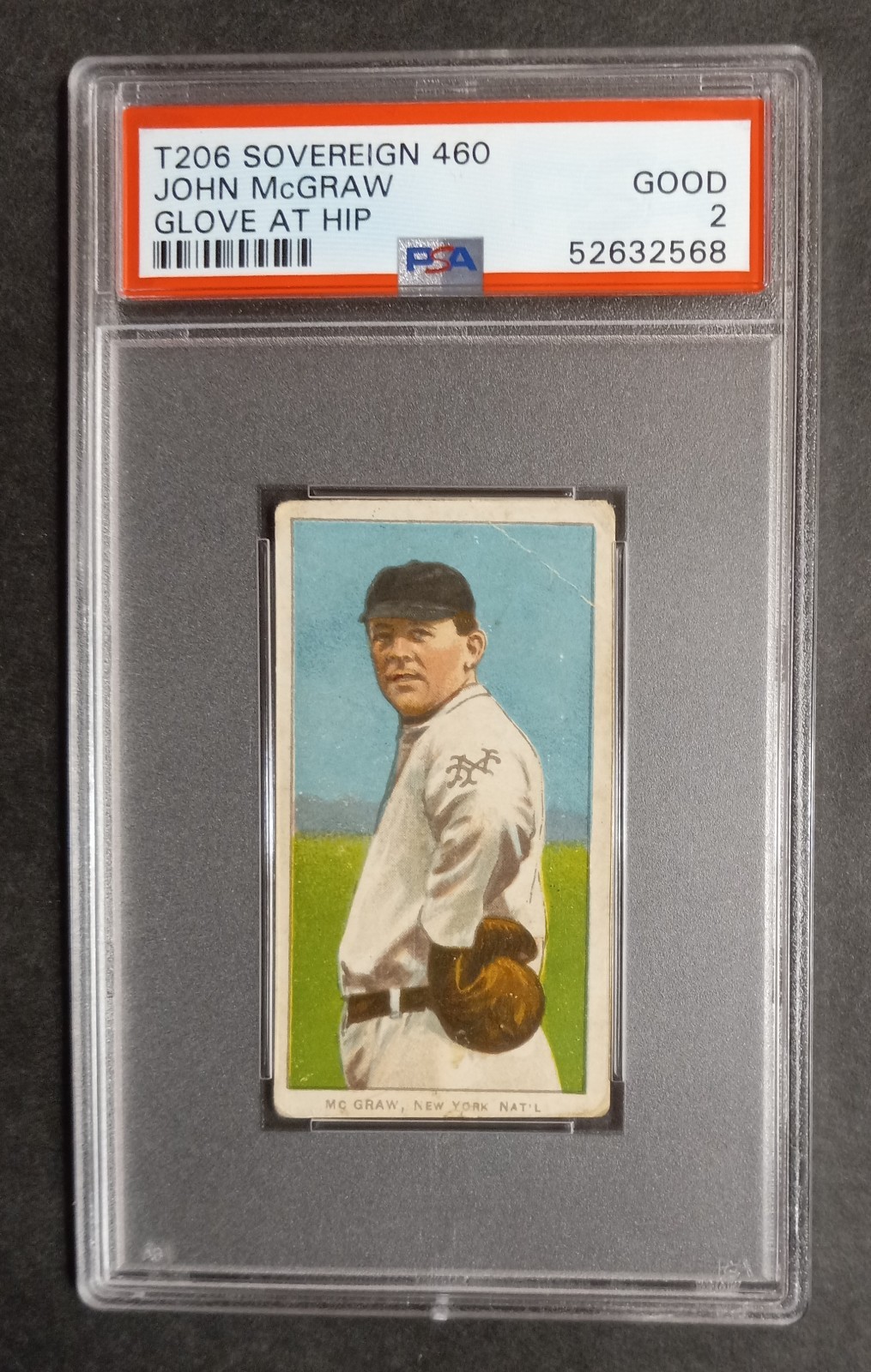 1909-11 T206 - John McGraw - HOF - SOVEREIGN 460 - PSA 2 GOOD