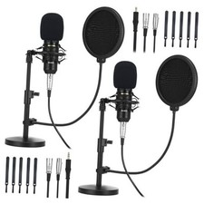 Pack XLR Condenser Microphone Professional Studio Cardioid Microphone Kit 4