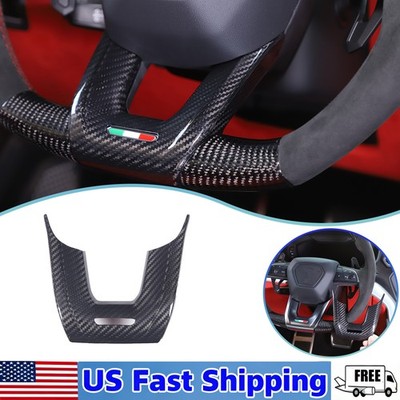 Real Carbon Fiber Steering Wheel U-shaped trim For Lamborghini URUS 2018-23 US