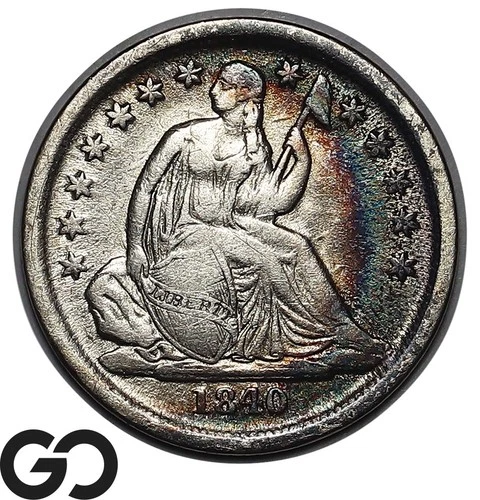 1840-O Seated Liberty Dime Gorgeous XF, Better Date Nice Color!