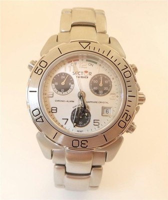 Sector No Limits 450 Chronograph Alarm Swiss Quartz Sapphire 200m Men s Panda
