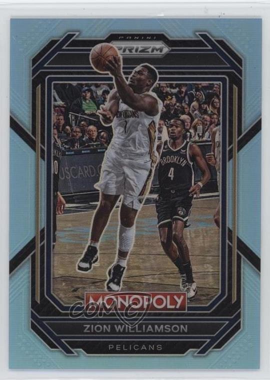 2022-23 Panini Prizm Monopoly Light Blue Prizm 165/199 Zion Williamson #55 0g65