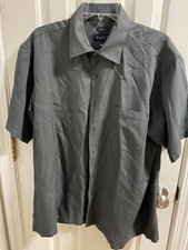 Joseph  Feiss Men's Black Checkered Patters Button Up Shirt  L  Classic fit