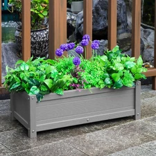 HDPE Raised Planter Box Outdoor,Rot-Resistant and Non-Cracking,Raised Beds fo...