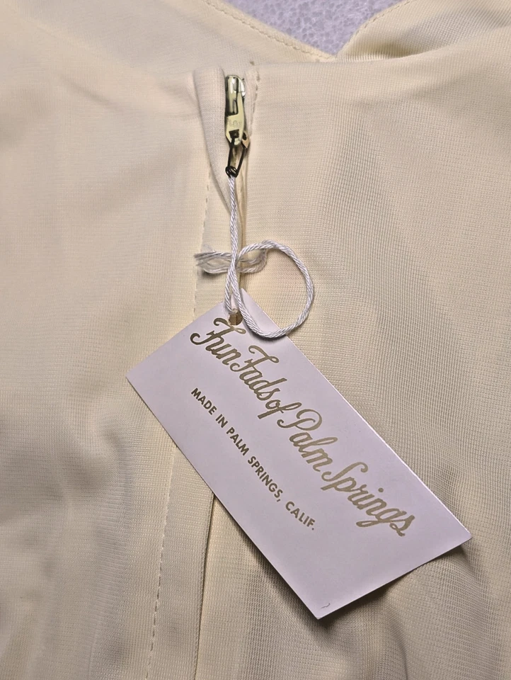 Juego de tenis plisado vintage divertido Fads of Palm Springs California 2 piezas Bloomers nuevo con etiquetas años 70 Foto 2 de 4