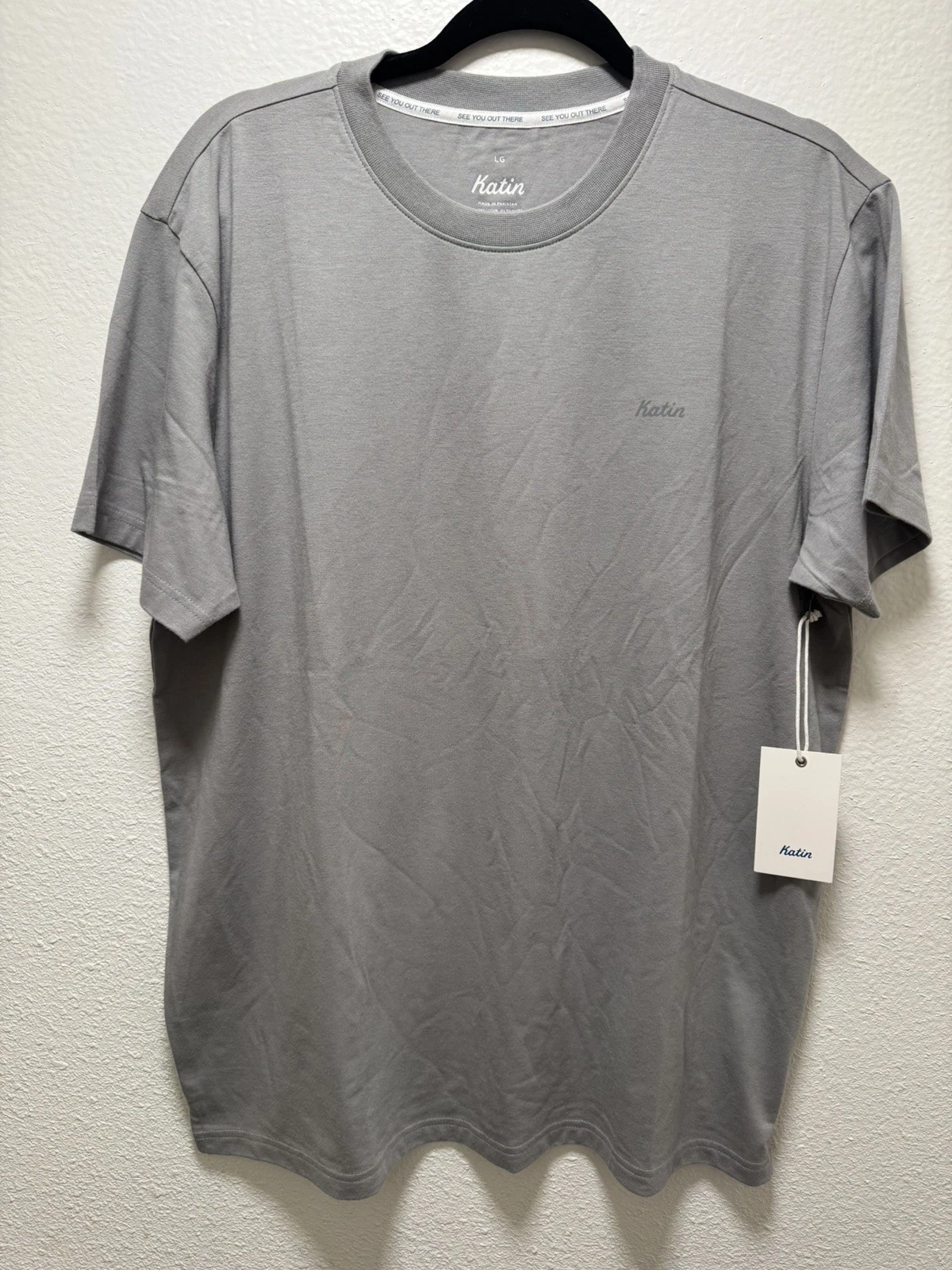 Katin Men's OTG Flow Short Sleeve T Shirt Size Large Gray