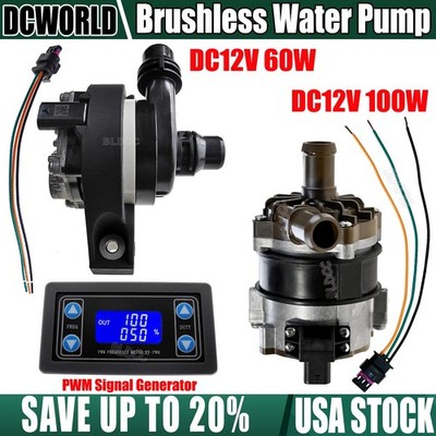 Brushless 12V Engine Auxiliary Pump 60W 100W Hot Water Cooling Circulation Pumps