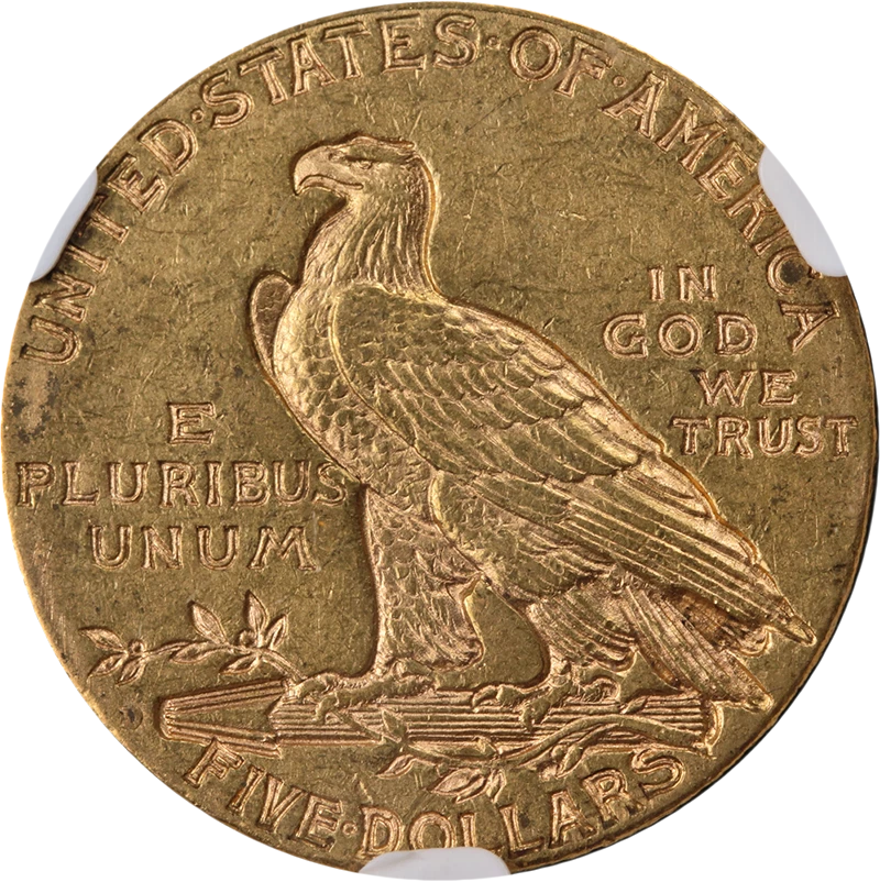 1909-D Indian Gold $5 NGC MS61 Decent Eye Appeal Nice Strike - Image 2 of 4