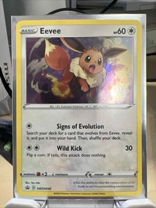 Eevee - SWSH042 - Pokemon Sword & Shield Promo Ultra Rare Holo Card NM
