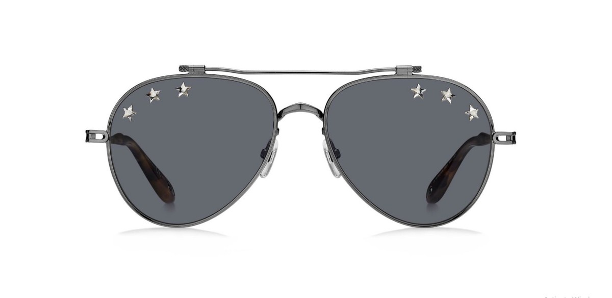 Givenchy Unisex Aviator Sunglasses Silver Palladium Star  display picture 1