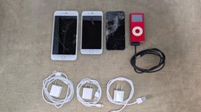iPhone Lot of 3 iPhones A1524 A1549 A1533 and 1 iPod A1199 Cables  Chargers