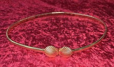 Vintage Stretching Gold Plated Seashell Belt Made In USA