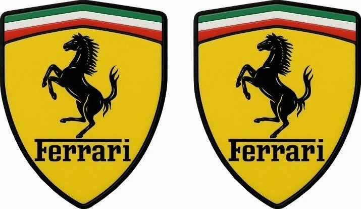 Ferrari Aufkleber 8 X Sticker Logo Tuning Wasser Dicht Wärme Schutz Wetterfest - Bild 4 von 4