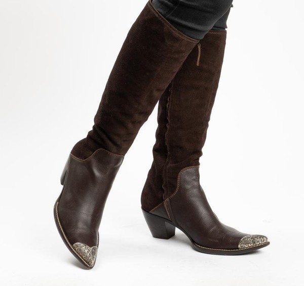 Women Giuseppe Zanotti Boots Brown Leather 40