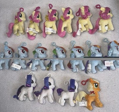 My Little Pony Plush Clip Keychain Lot of 17 Aurora Hasbro Fluttershy Rainbow