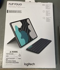 Logitech Flip Folio Keyboard Case for iPad Pro 13-inch M4, iPad Air 13" M2/M3