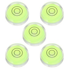 5pcs Round Bubble Level 33x12mm Mini Circular Bullseye Spirit Levels, Green