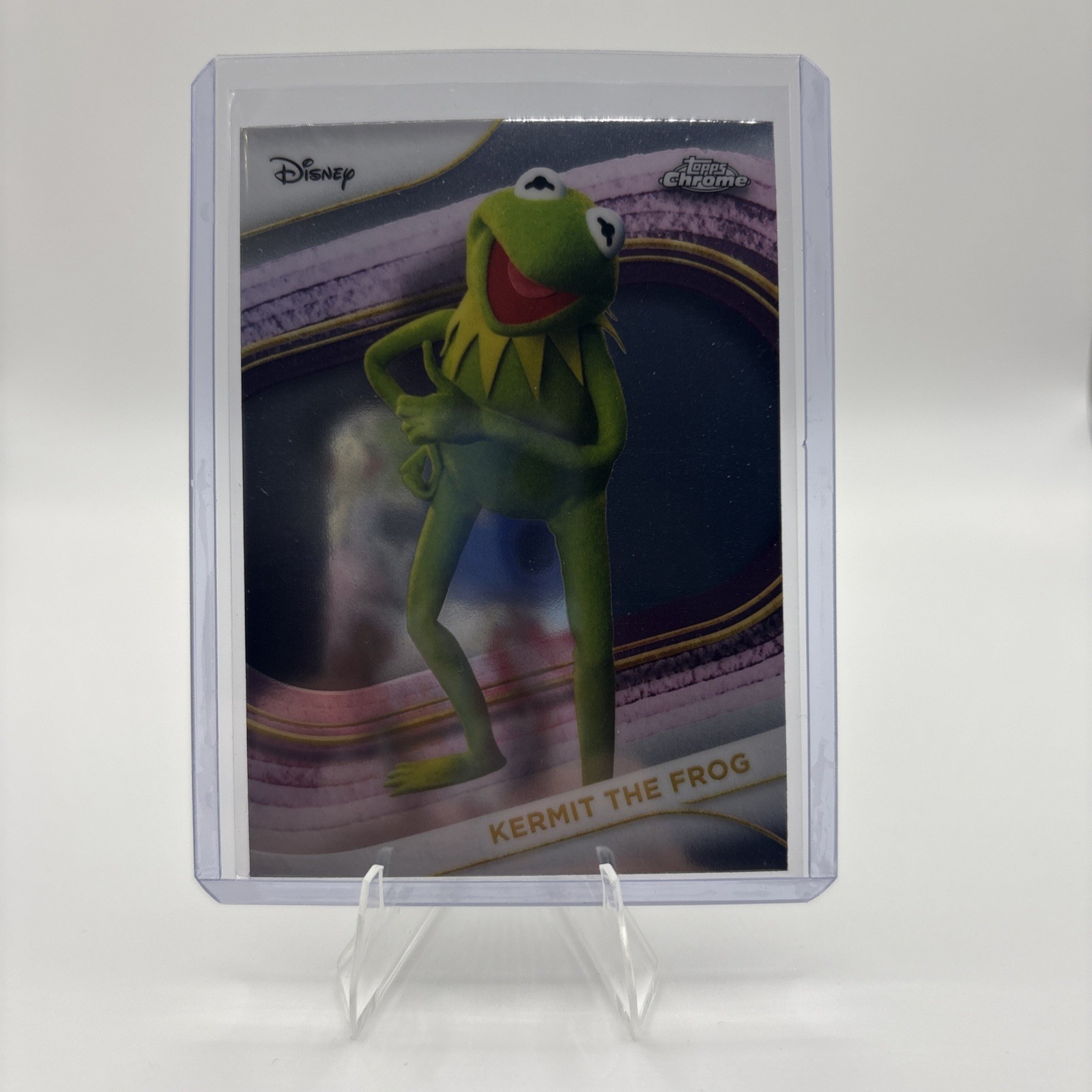 Kermit the Frog 2025 Topps Chrome Disney #122 Aqua Mini Diamonds
